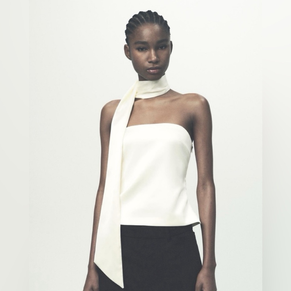 SATIN FOULARD TOP